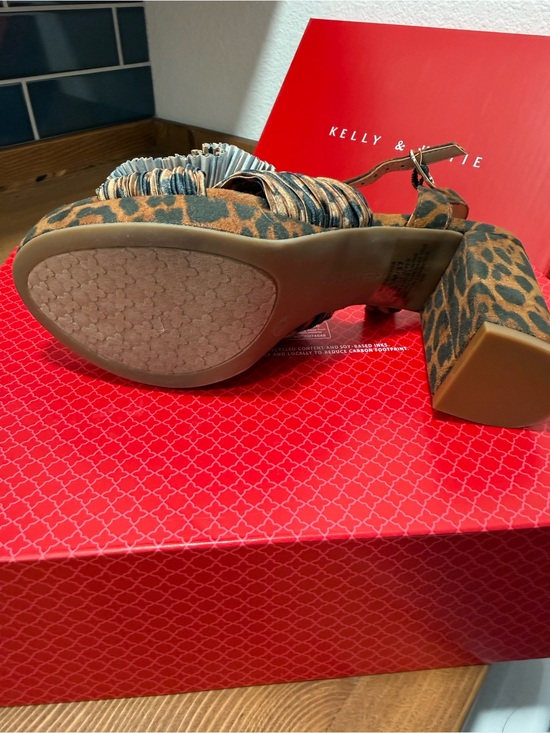 Leopard Print Bow Ankle-Strap Women shoes